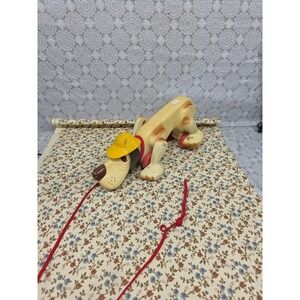 1974 Vintage Hasbro Dog Pull‎ Toy Lots Of Flaws kids leash play 70s puppy animal